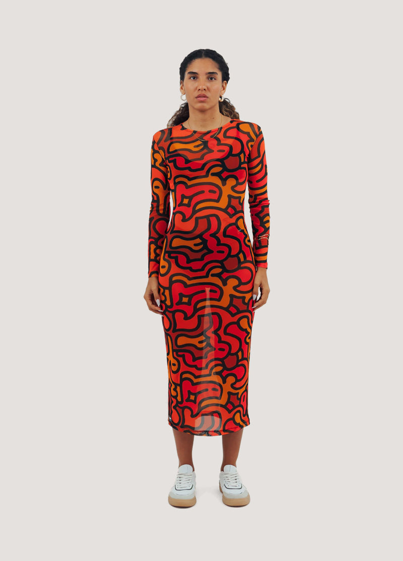 VESTIDO MIDI TULE GURULINO | DOODLE TERRA