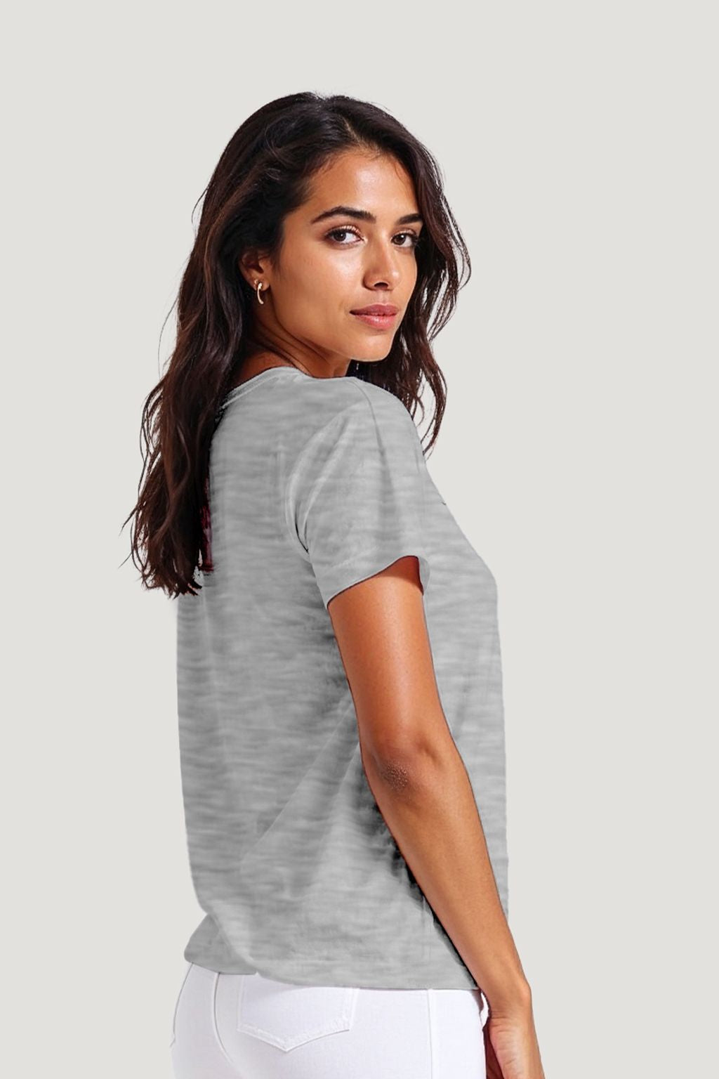 Camiseta Tradicional Algodão Skyline Sketch Colorido Unissex