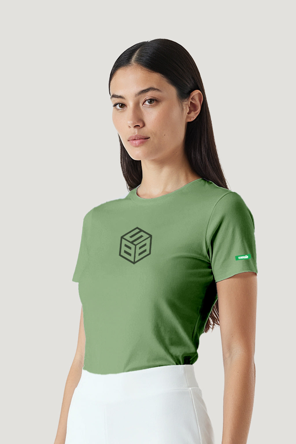 T-shirt Feminina Algodão Box e Cubo