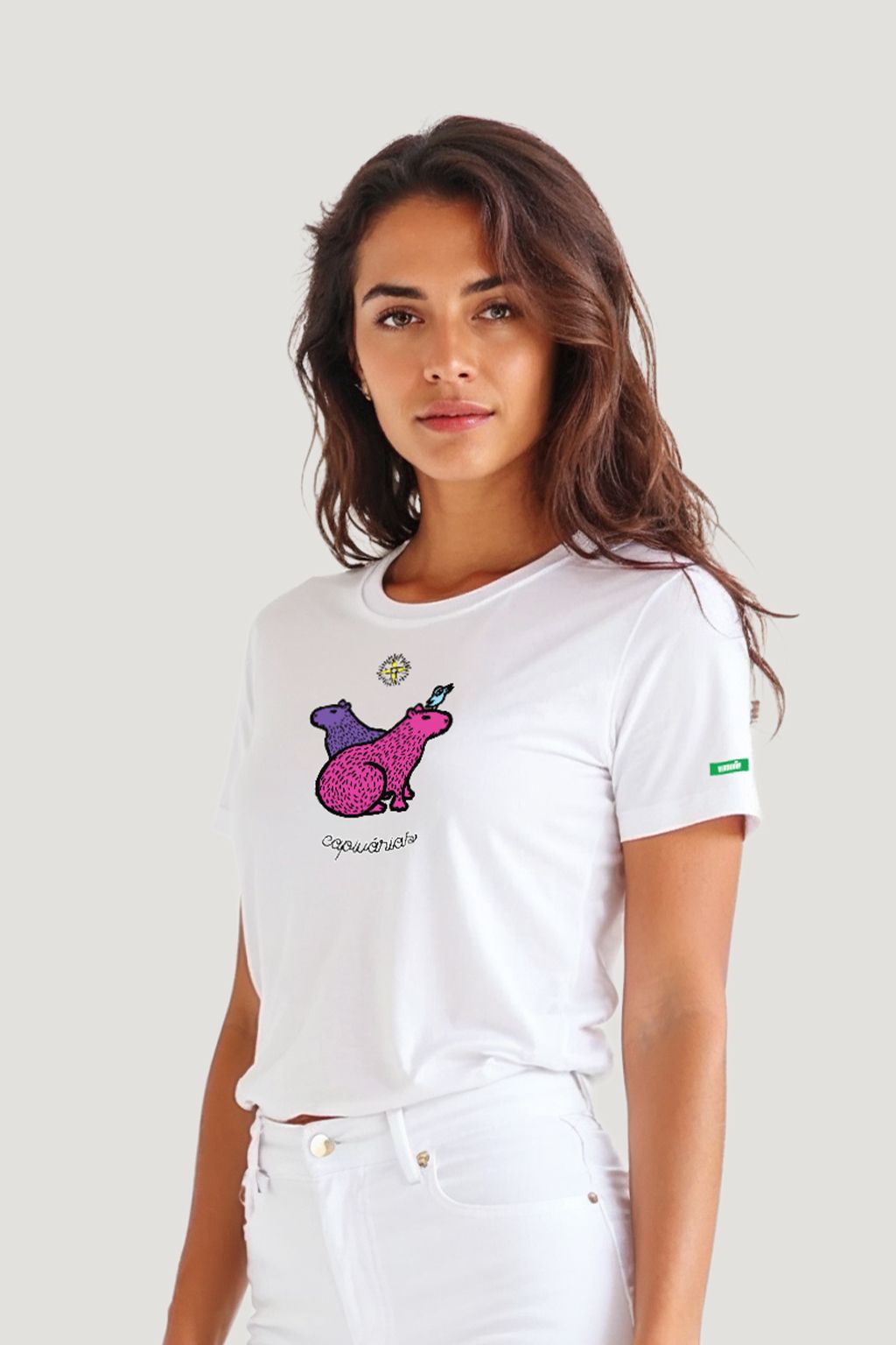 T-shirt Feminina Algodão Capivárias