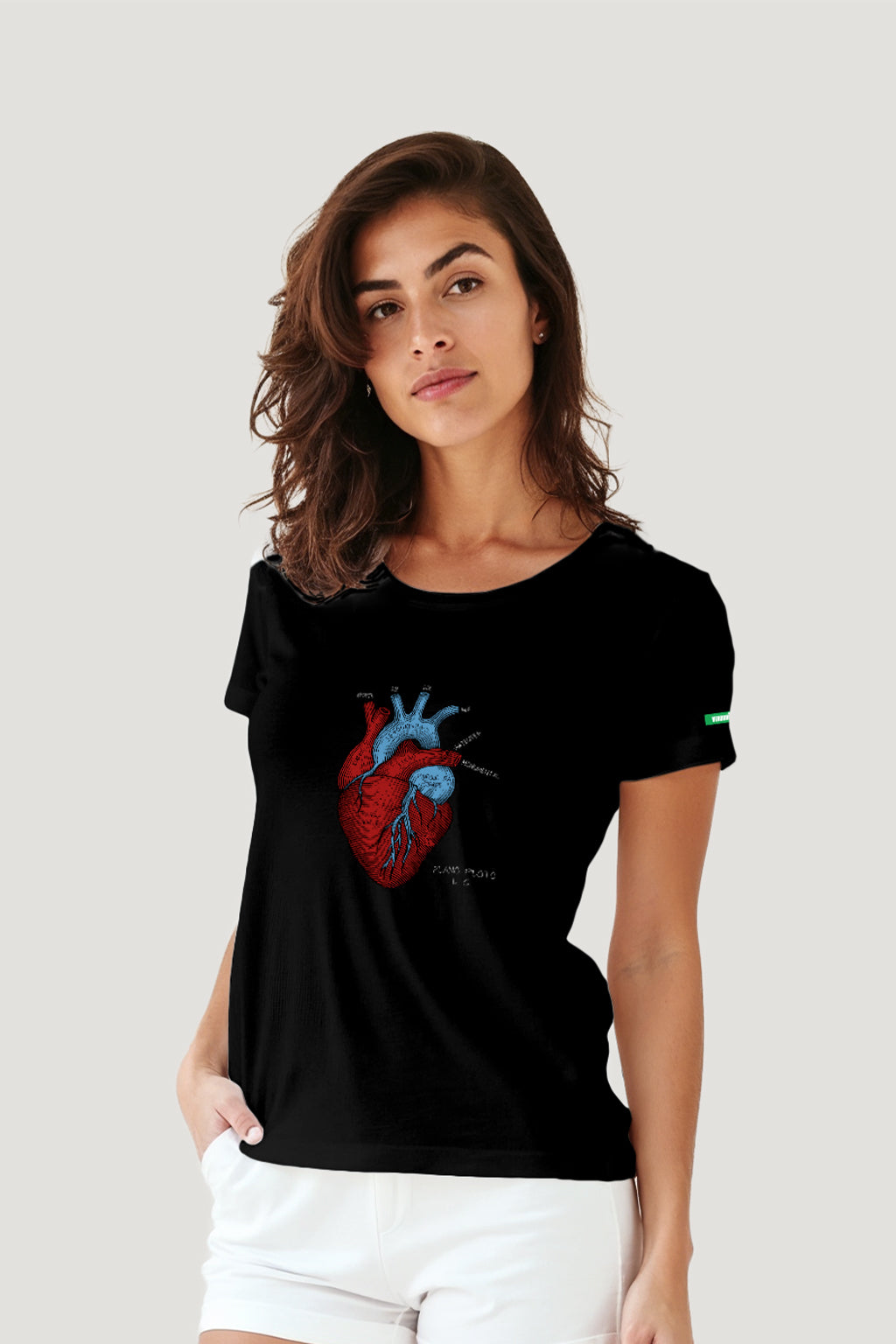 T-shirt Feminina Algodão Brasiliense De Coração