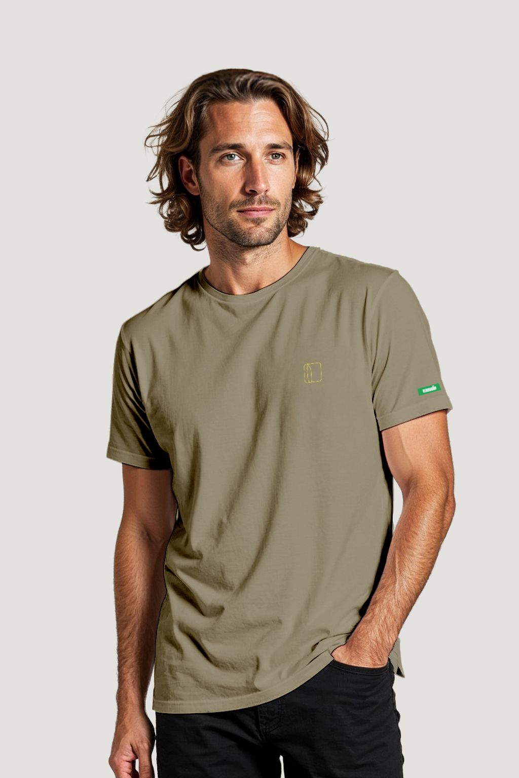 Camiseta Tradicional Algodão Morro Vermelho Em Linhas Unissex