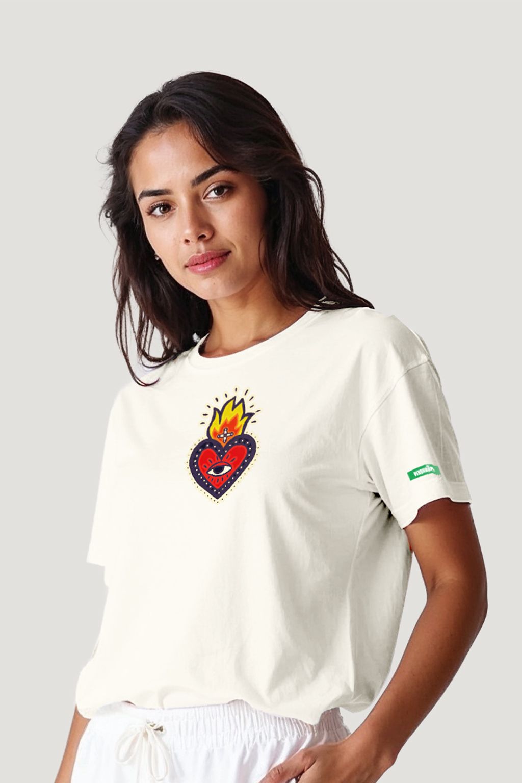 CAMISETA CORACAO EM CHAMAS