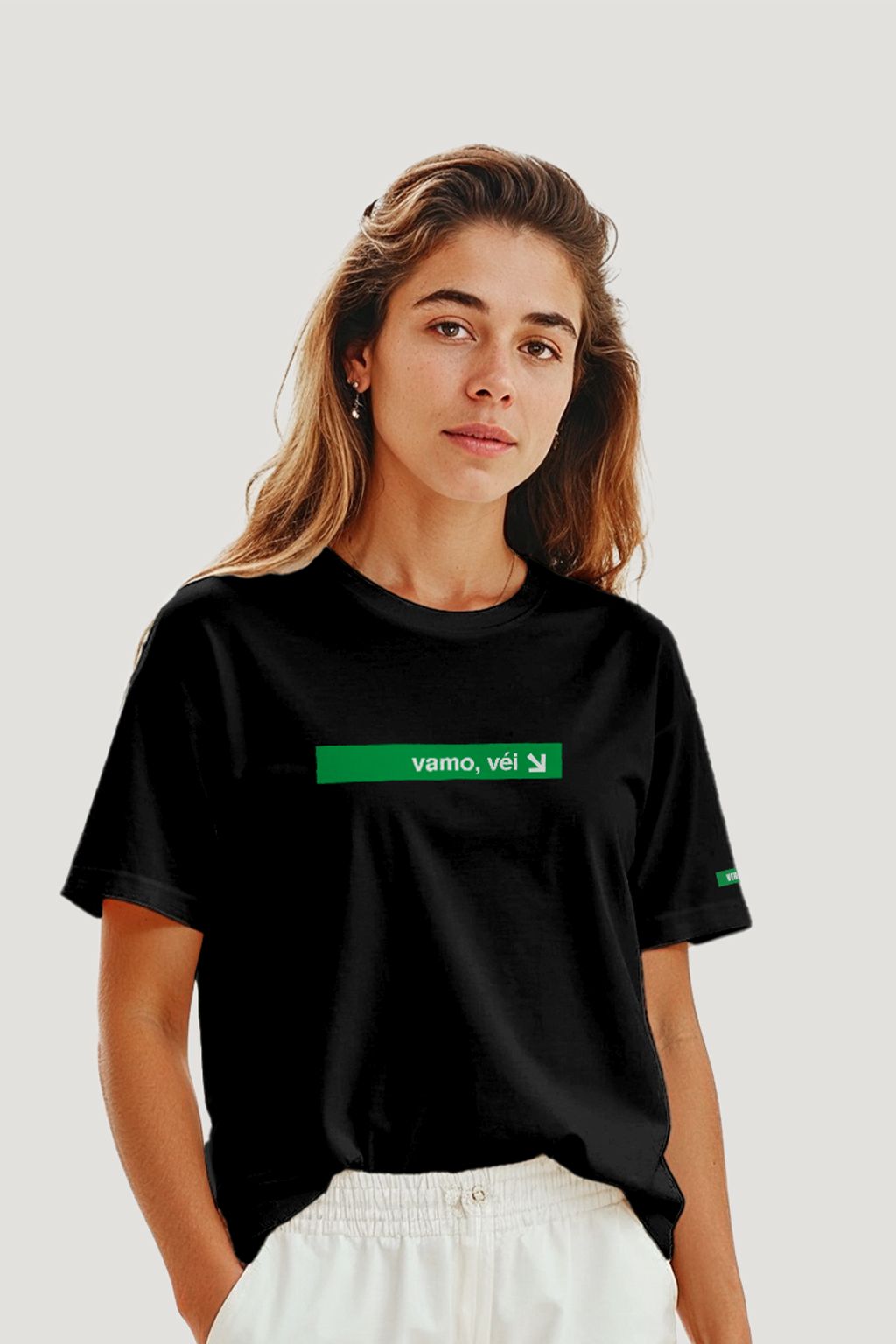 Camiseta Tradicional Algodão Vamo, Véi! Unissex