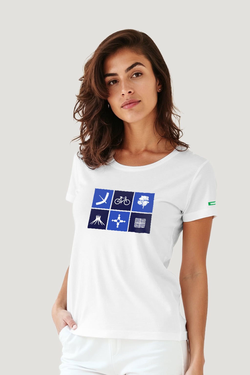 T-shirt Feminina Algodão Azulejo