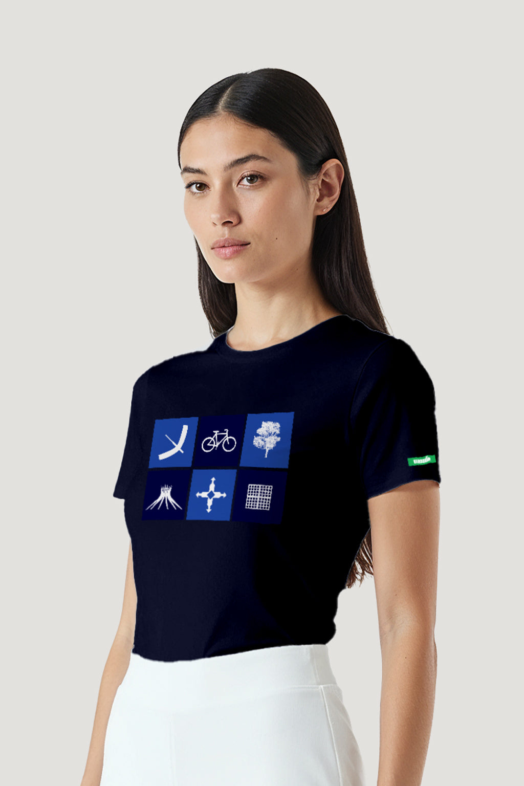 T-shirt Feminina Algodão Azulejo