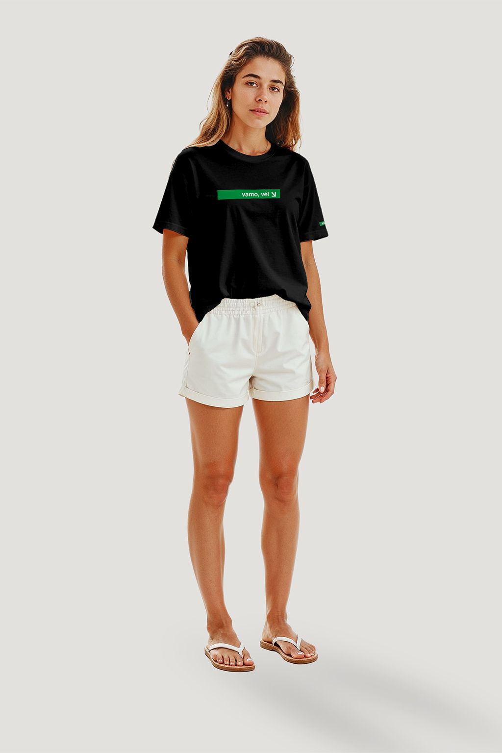 Camiseta Tradicional Algodão Vamo, Véi! Unissex