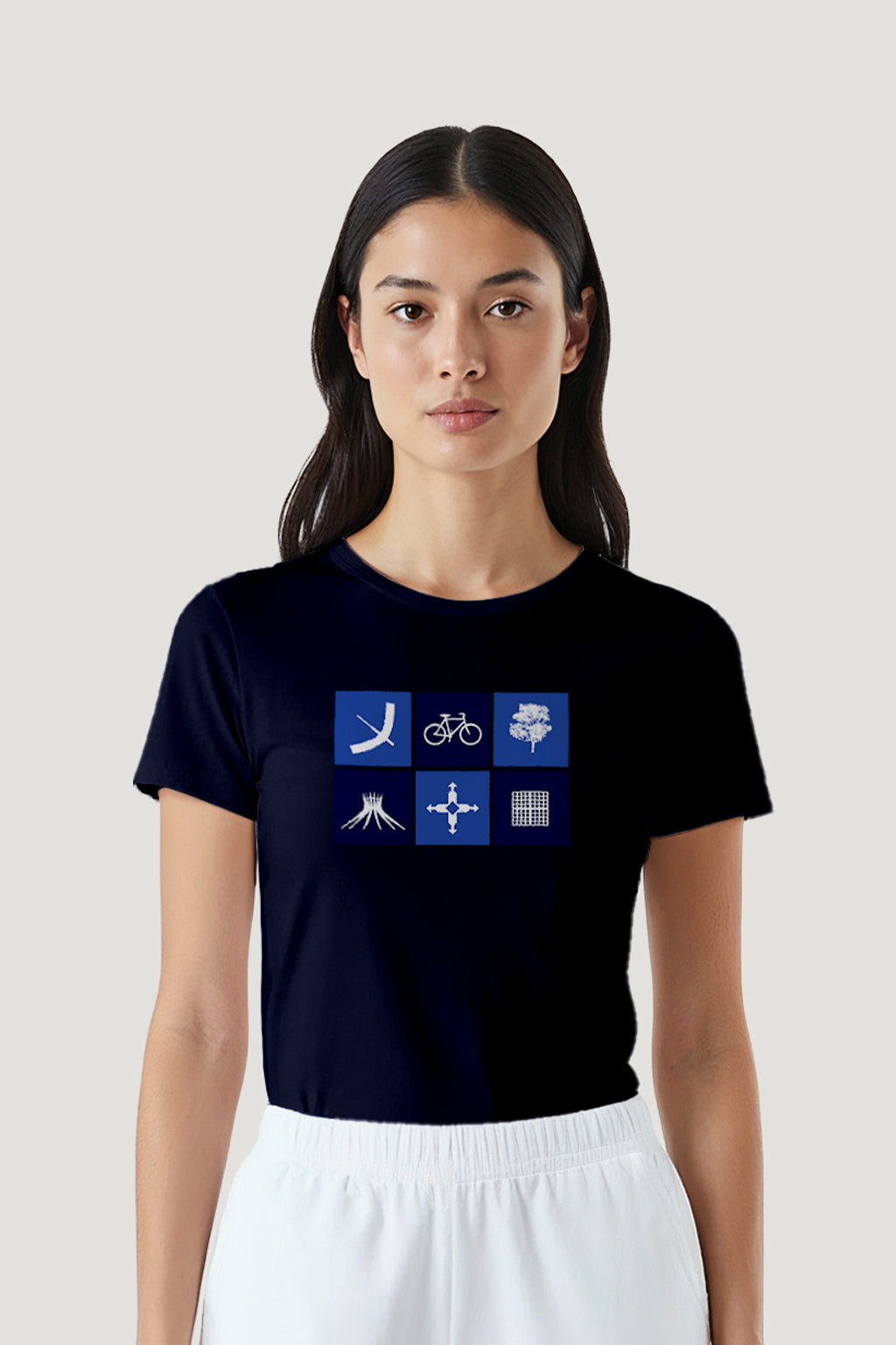 T-shirt Feminina Algodão Azulejo