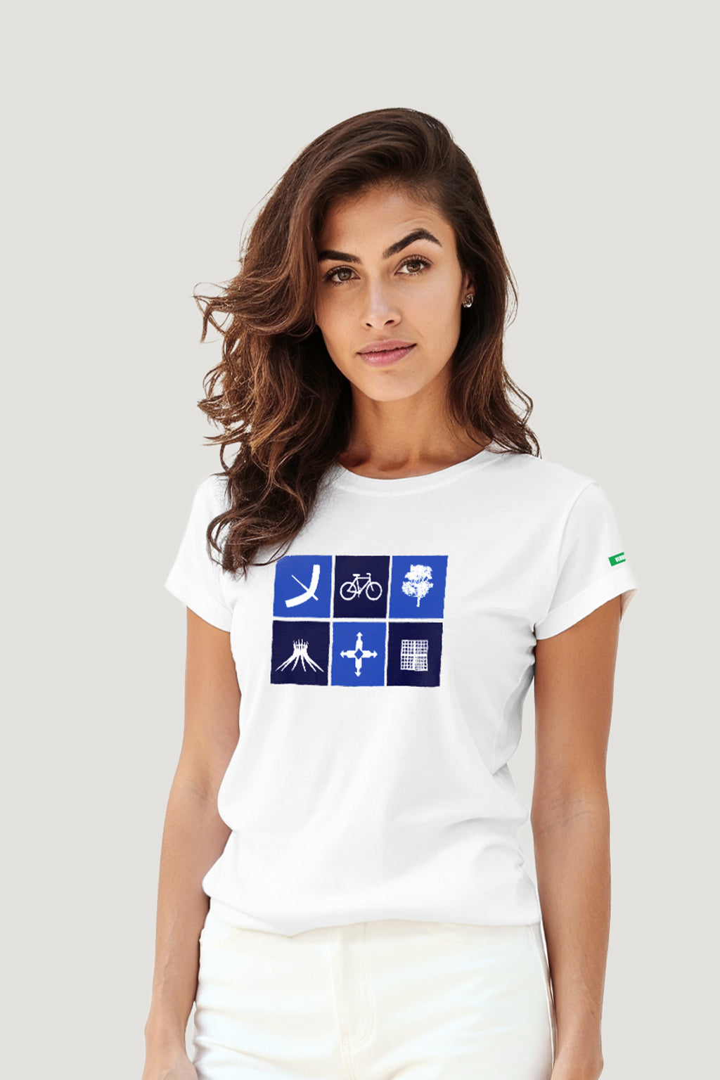 T-shirt Feminina Algodão Azulejo