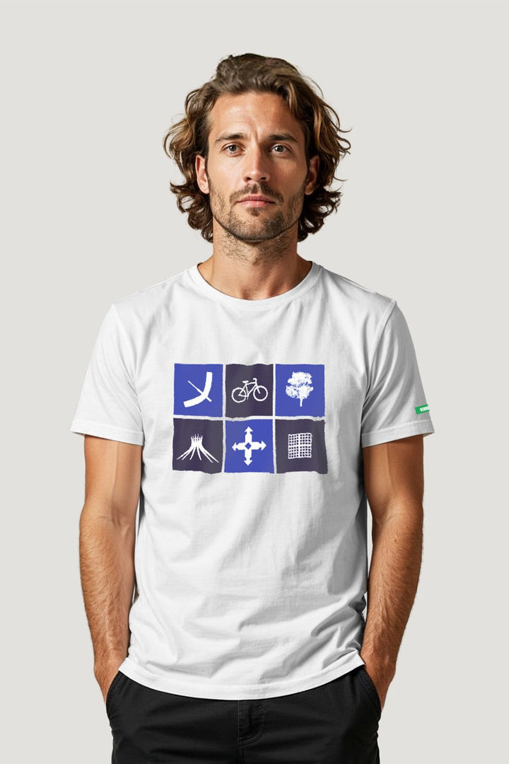 Camiseta Tradicional Algodão Azulejo Unissex