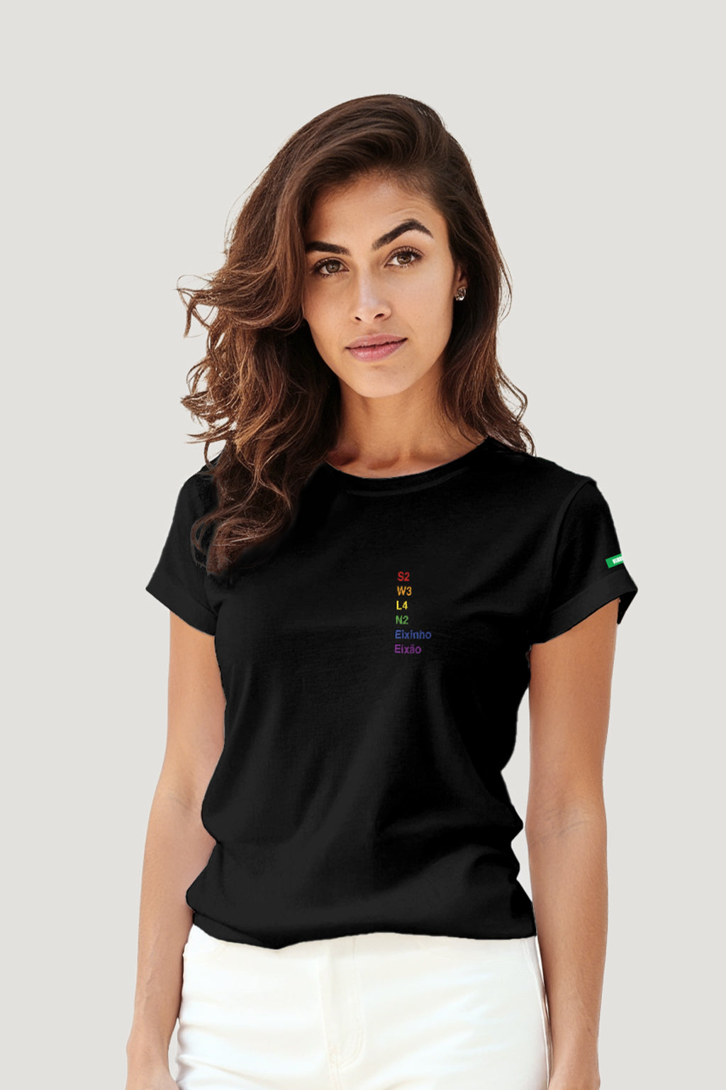 T-shirt Feminina Algodão Colorindo