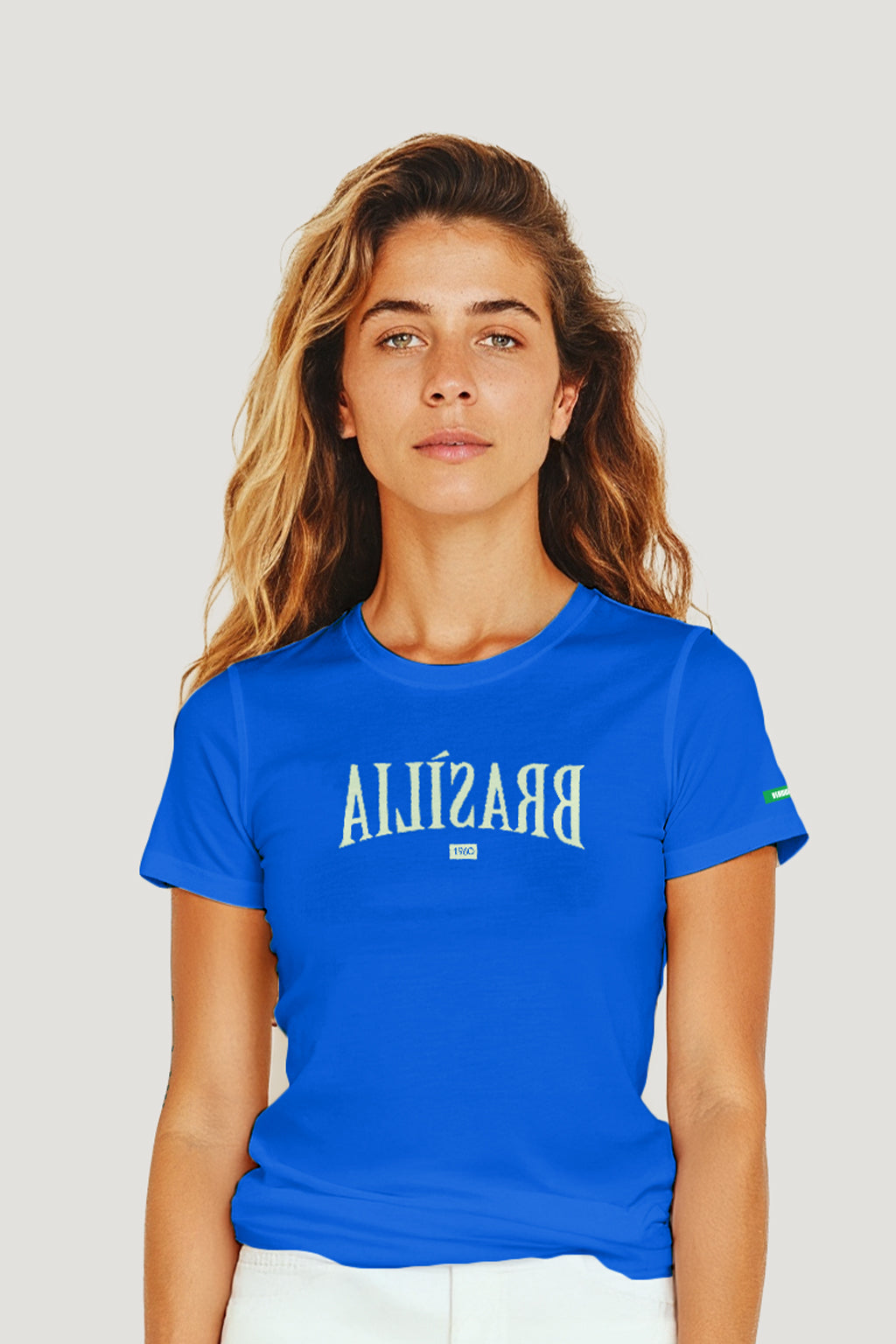 T-shirt Feminina Algodão Brasília Invertida