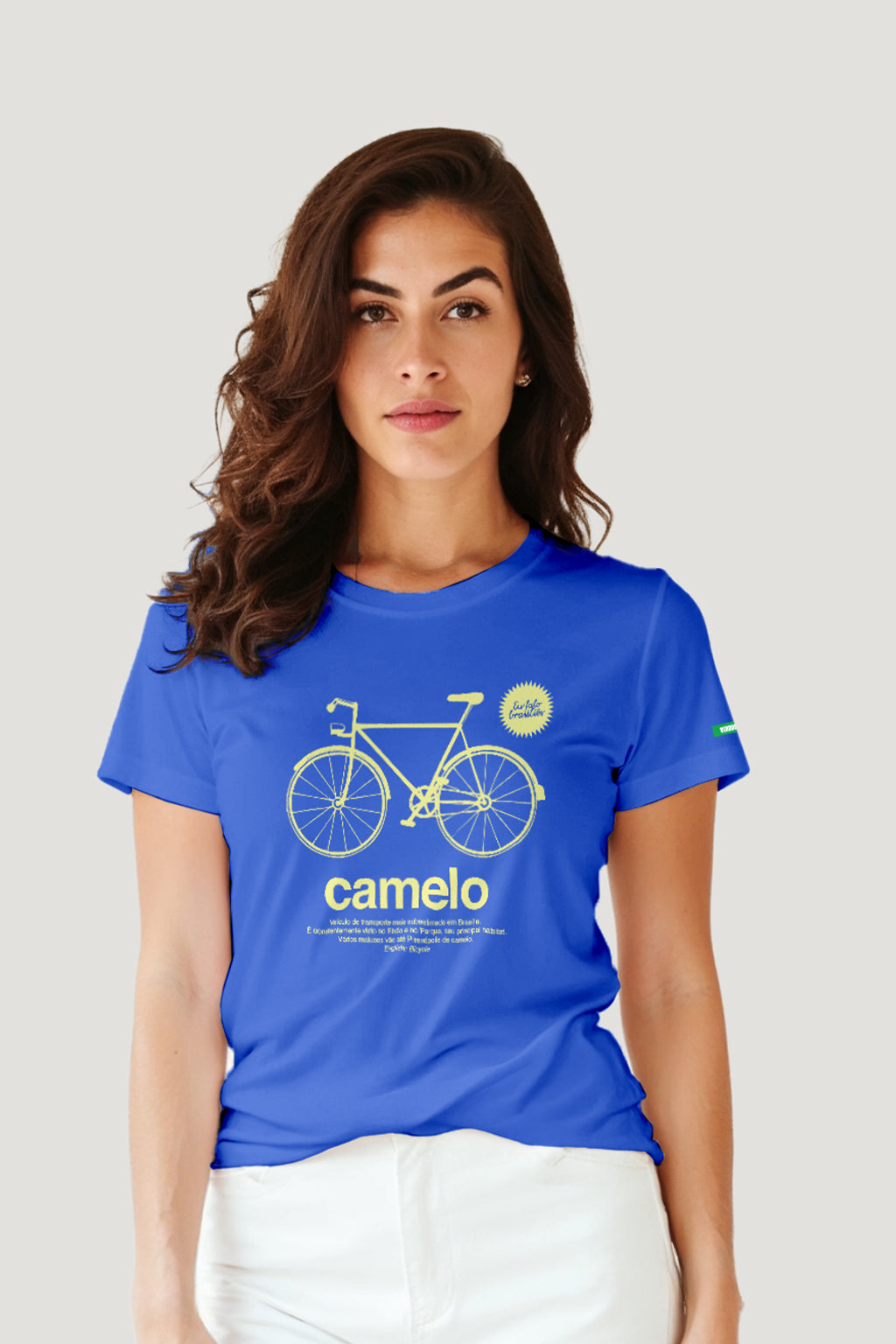T-shirt Feminina Algodão Camelo