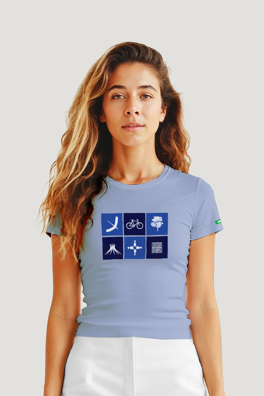 T-shirt Feminina Algodão Azulejo