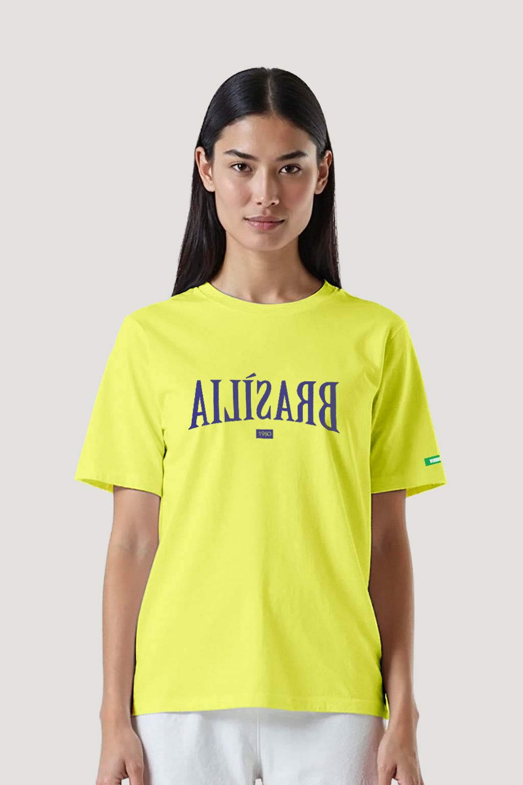 Camiseta Tradicional Algodão Brasília Invertida Unissex