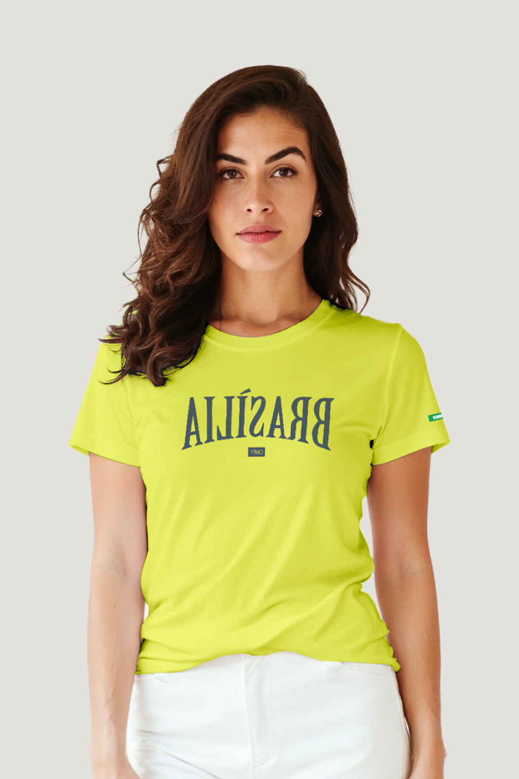 T-shirt Feminina Algodão Brasília Invertida