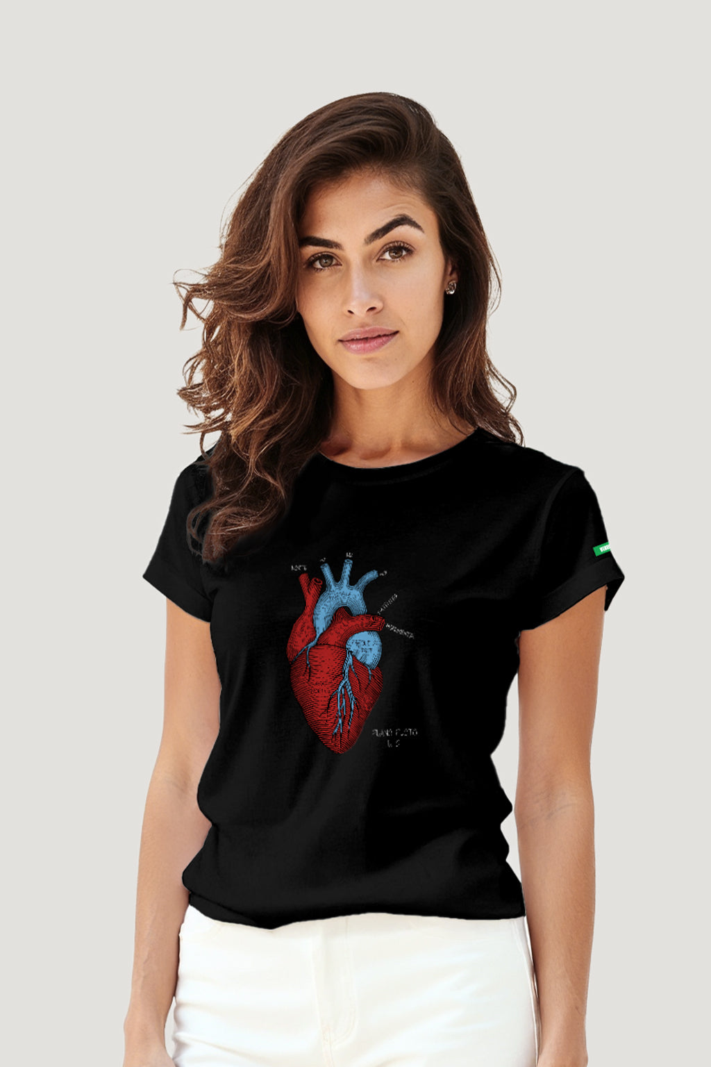 T-shirt Feminina Algodão Brasiliense De Coração