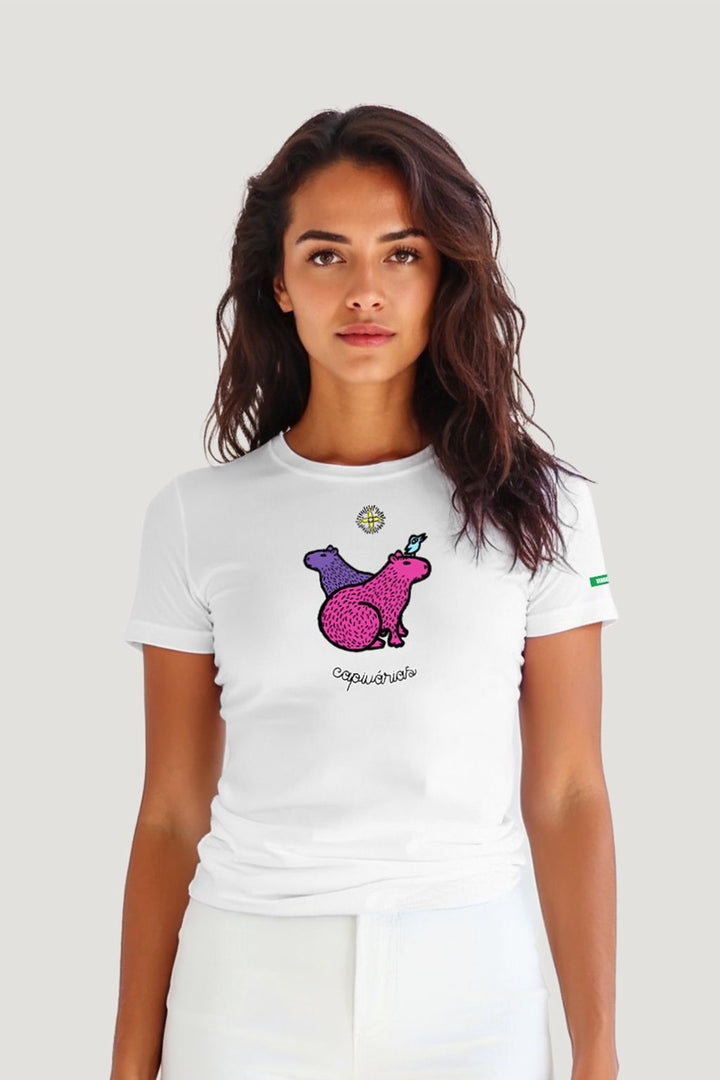 T-shirt Feminina Algodão Capivárias