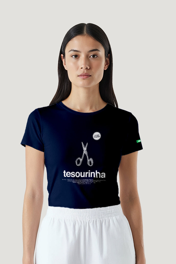 T-shirt Feminina Algodão Tesourinha