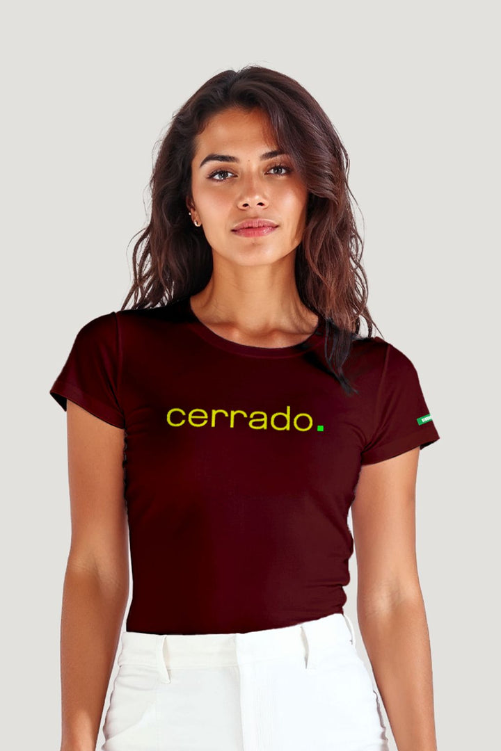 T-shirt Feminina Algodão Cerrado.