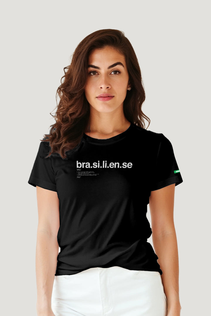 T-shirt Feminina Algodão Definição De Brasiliense