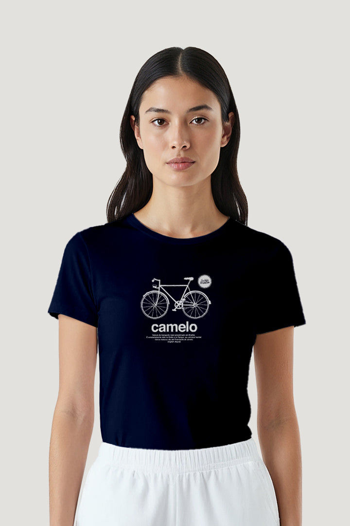 T-shirt Feminina Algodão Camelo