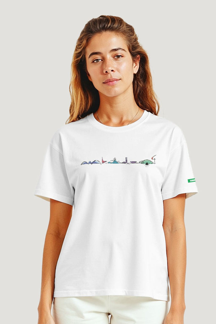CAMISETA SKYLINE SKETCH COLORIDO