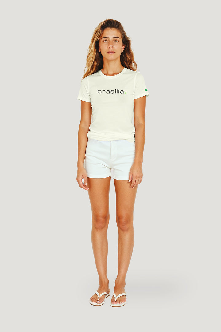 T-shirt Feminina Algodão Brasília.