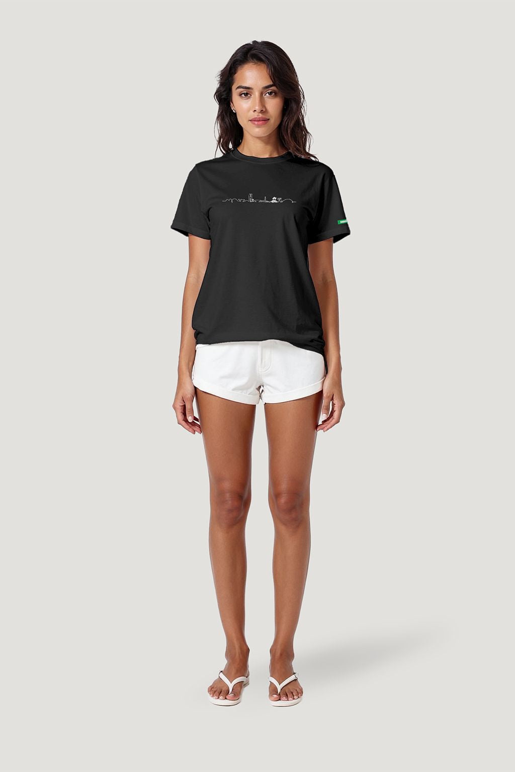 Camiseta Tradicional Algodão Skyline Fio Unissex