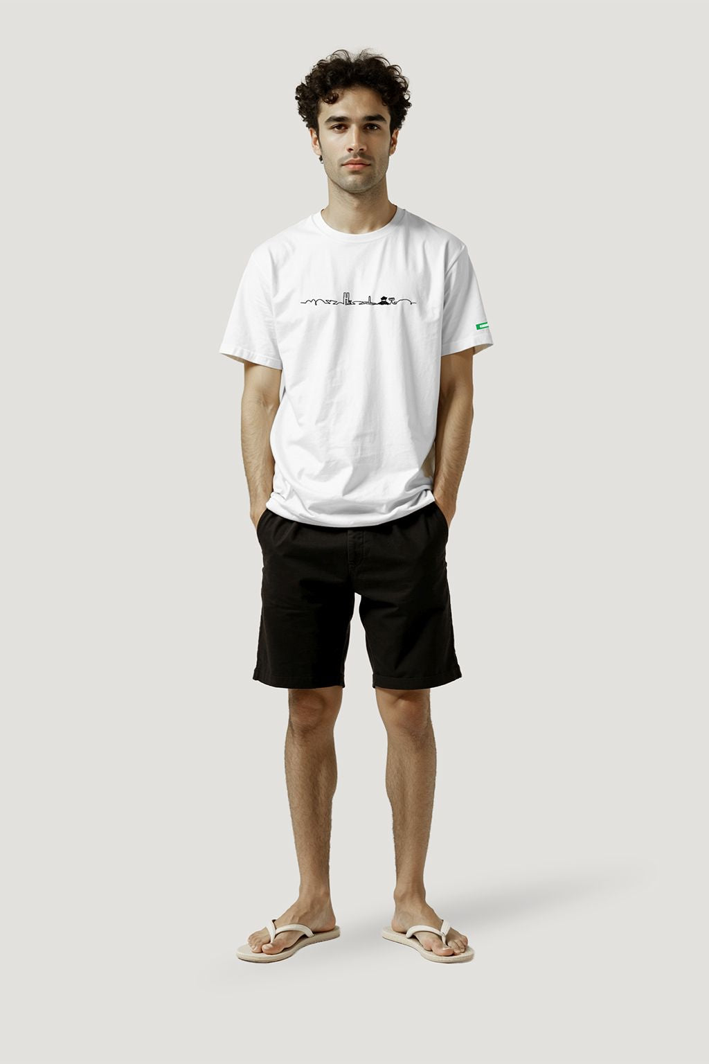 Camiseta Tradicional Algodão Skyline Fio Unissex