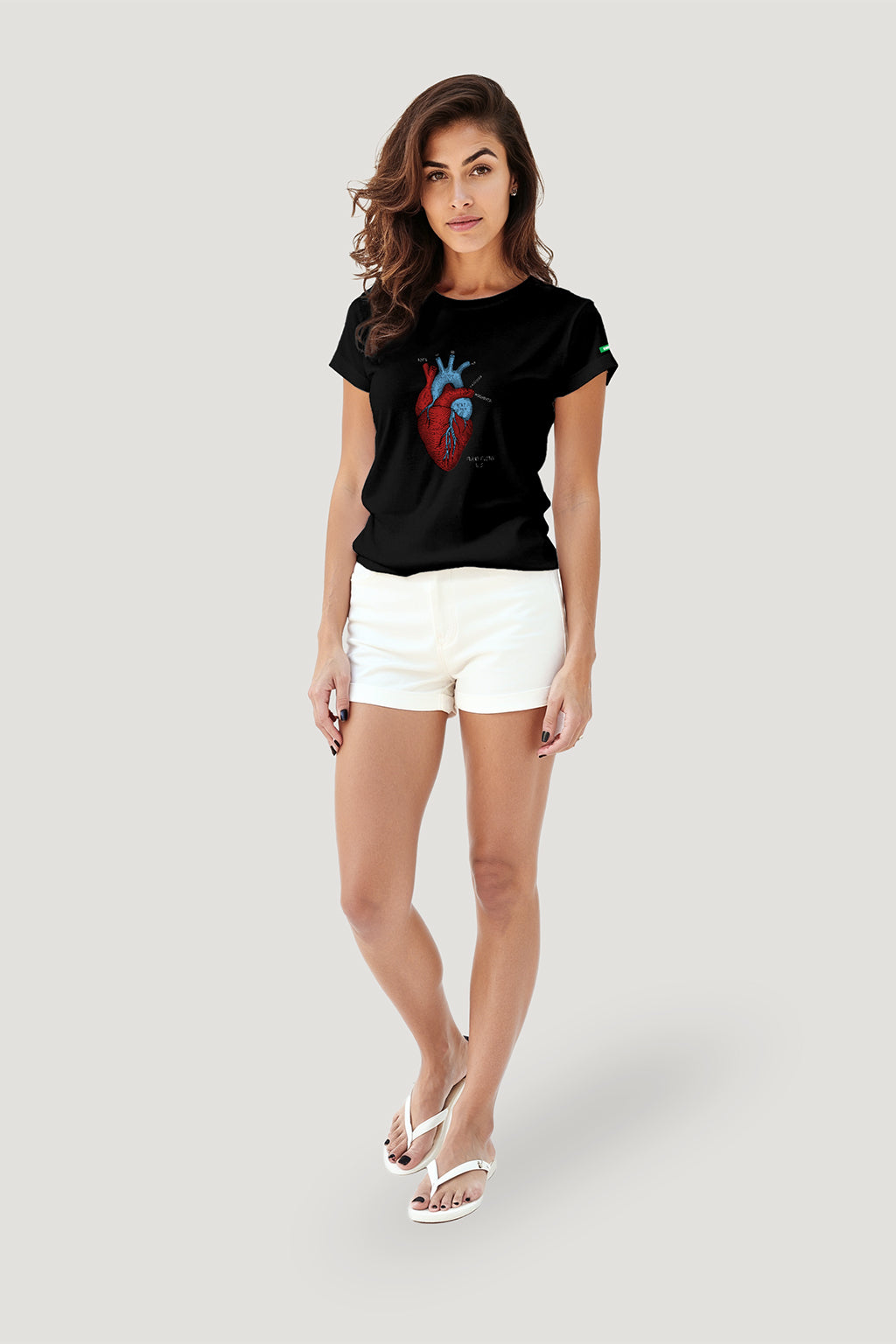 T-shirt Feminina Algodão Brasiliense De Coração