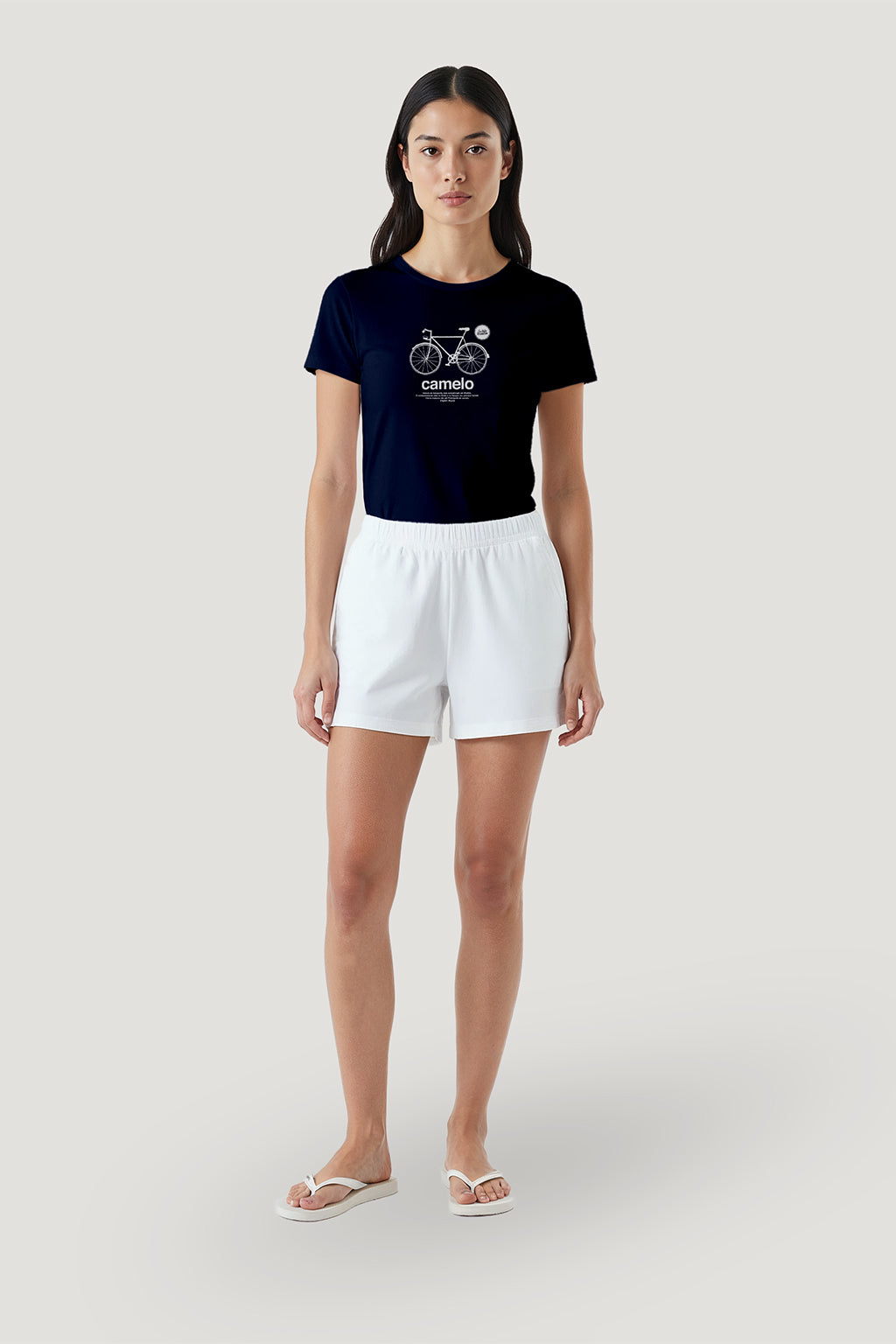 T-shirt Feminina Algodão Camelo