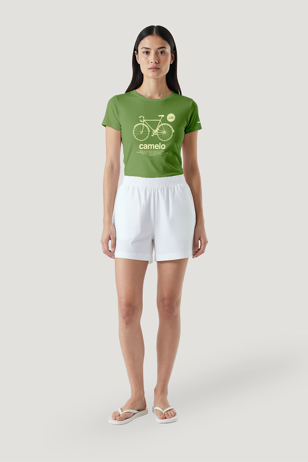 T-shirt Feminina Algodão Camelo