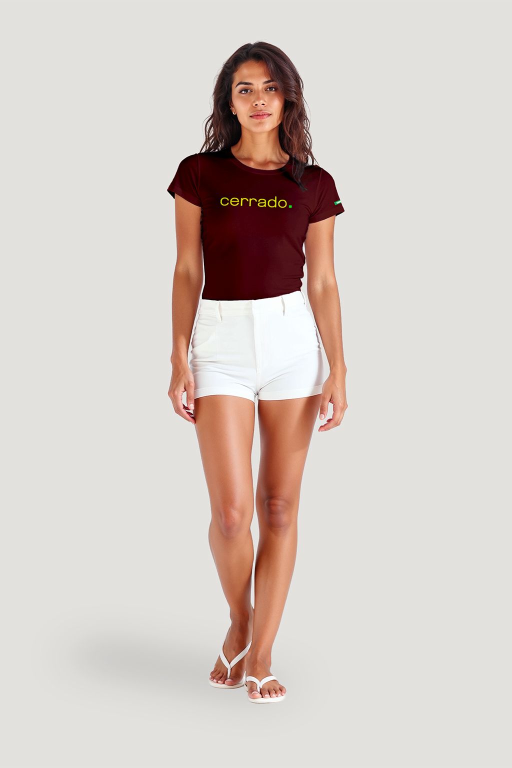 T-shirt Feminina Algodão Cerrado.