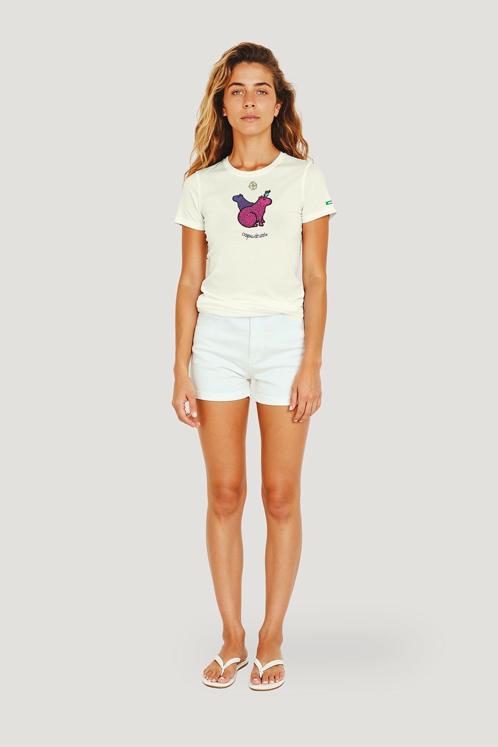 T-shirt Feminina Algodão Capivárias