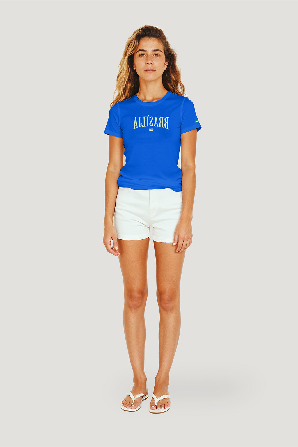 T-shirt Feminina Algodão Brasília Invertida