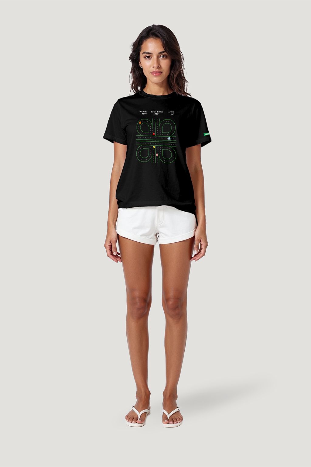 Camiseta Tradicional Algodão Pacman Unissex