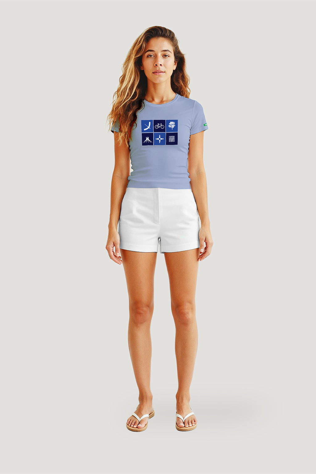 T-shirt Feminina Algodão Azulejo