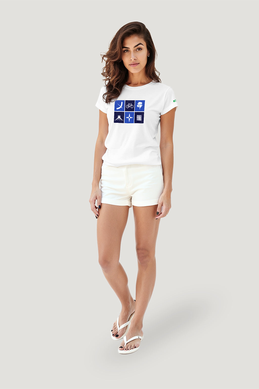 T-shirt Feminina Algodão Azulejo