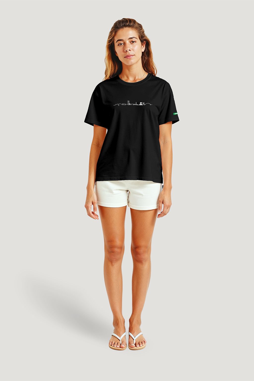 Camiseta Tradicional Algodão Skyline Fio Unissex