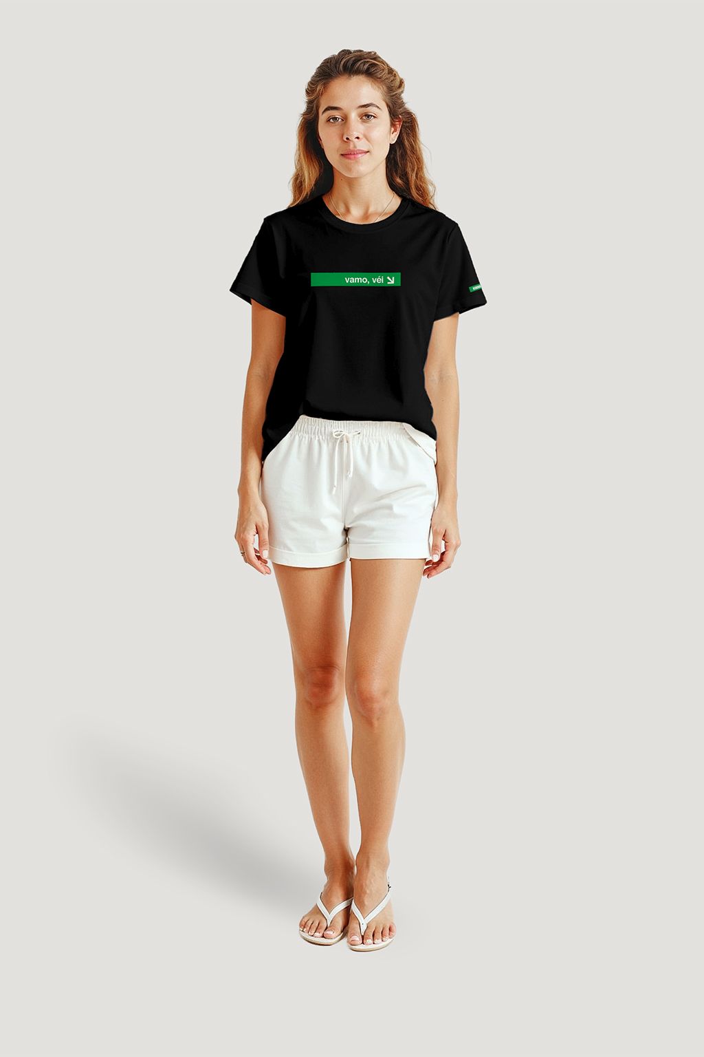 Camiseta Tradicional Algodão Vamo, Véi! Unissex