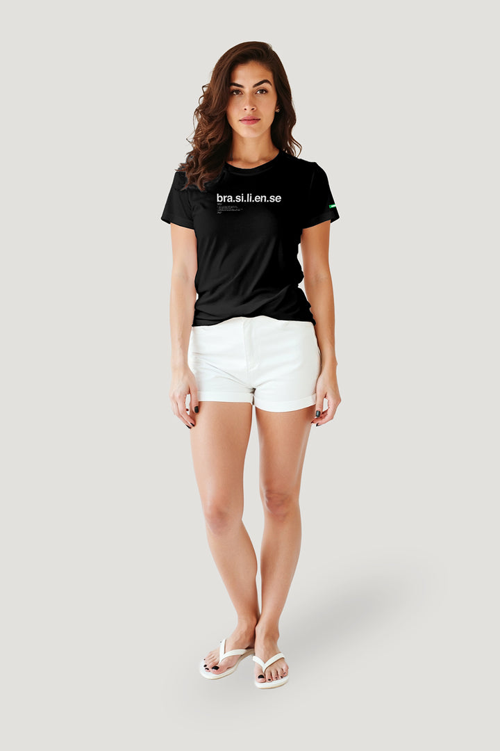 T-shirt Feminina Algodão Definição De Brasiliense