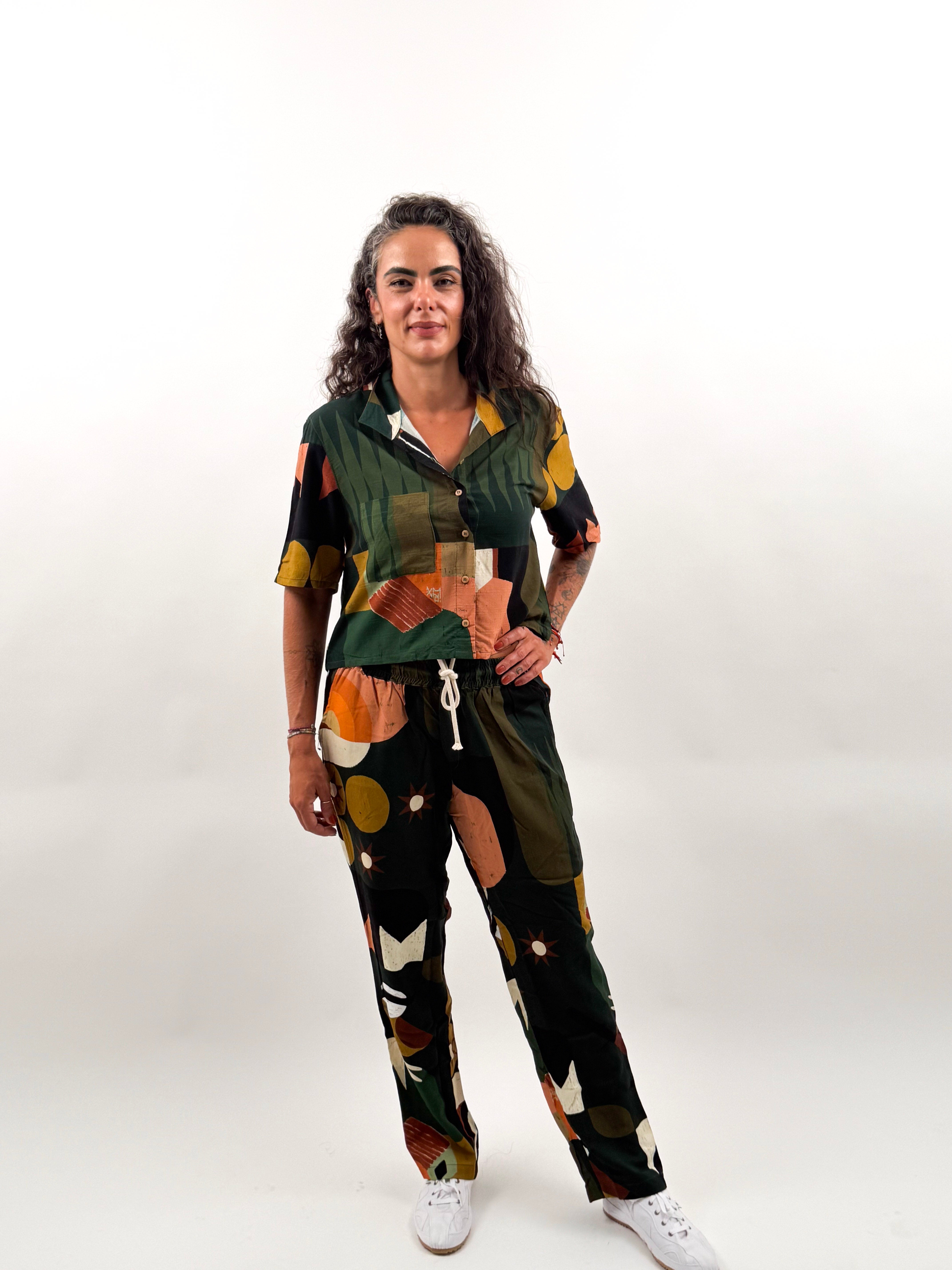CROPPED CAMISA MORADA | BRIXX