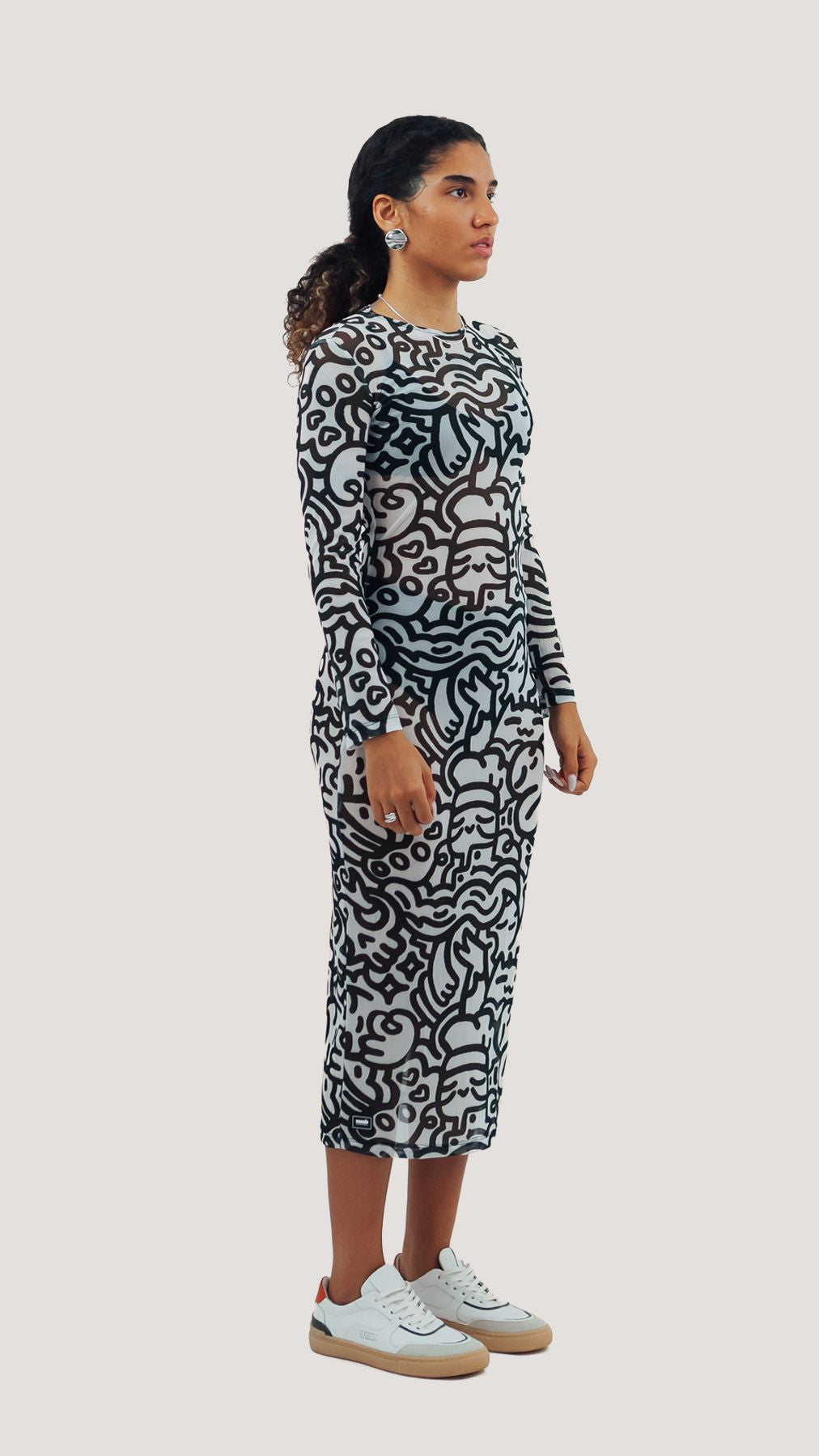 VESTIDO MIDI DOODLE PEB | GURULINO