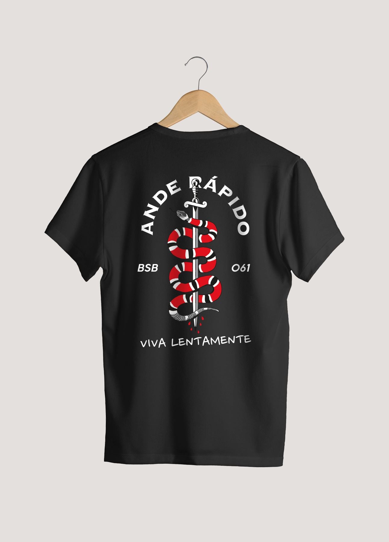 Camiseta Tradicional Algodão Ande Rápido Unissex