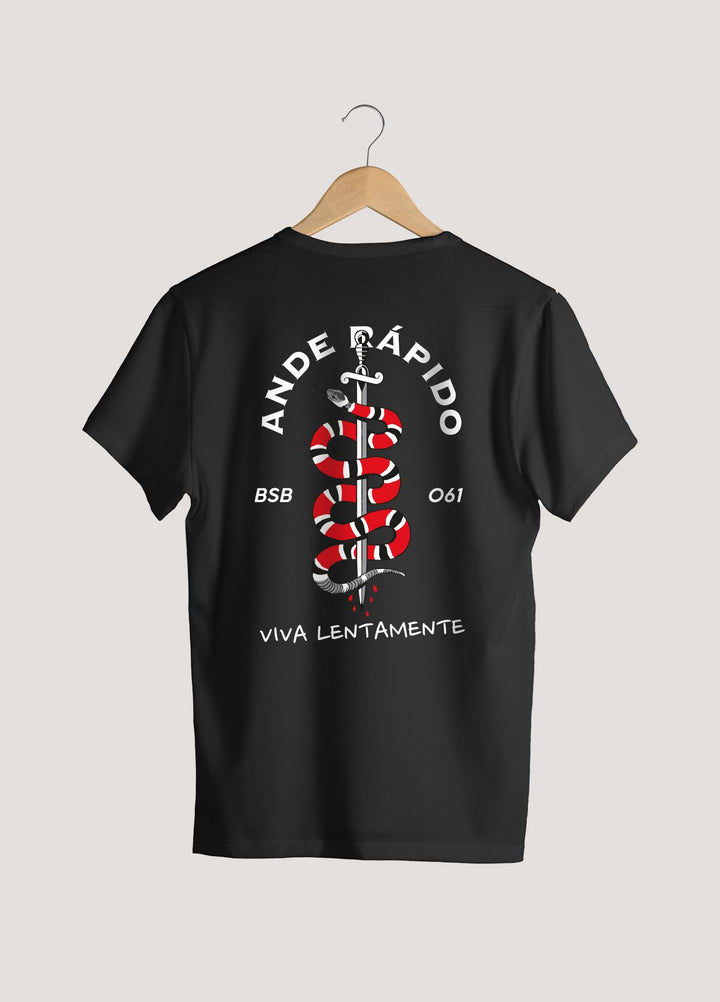 Camiseta Tradicional Algodão Ande Rápido Unissex