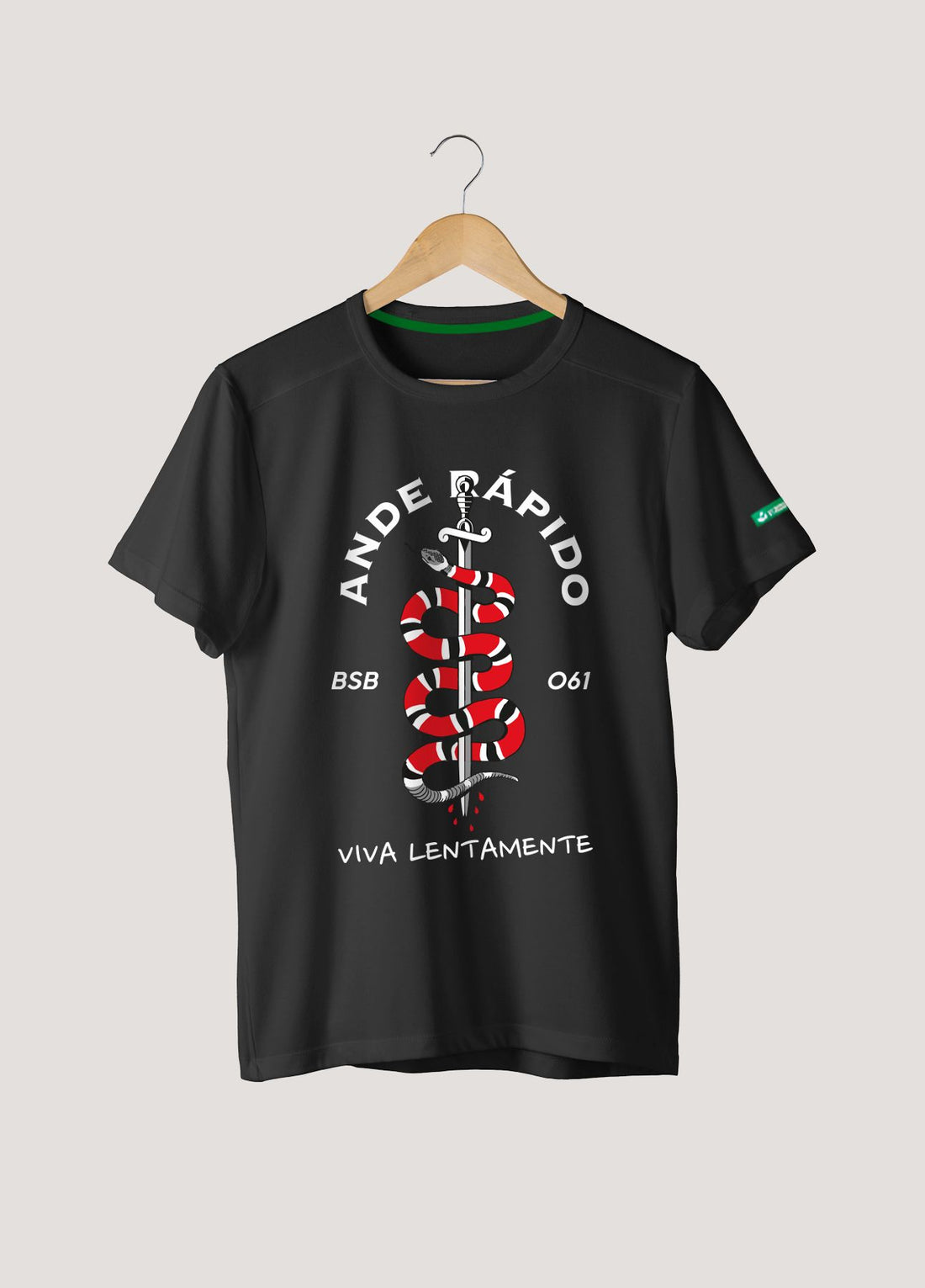 Camiseta Tradicional Algodão Ande Rápido Unissex