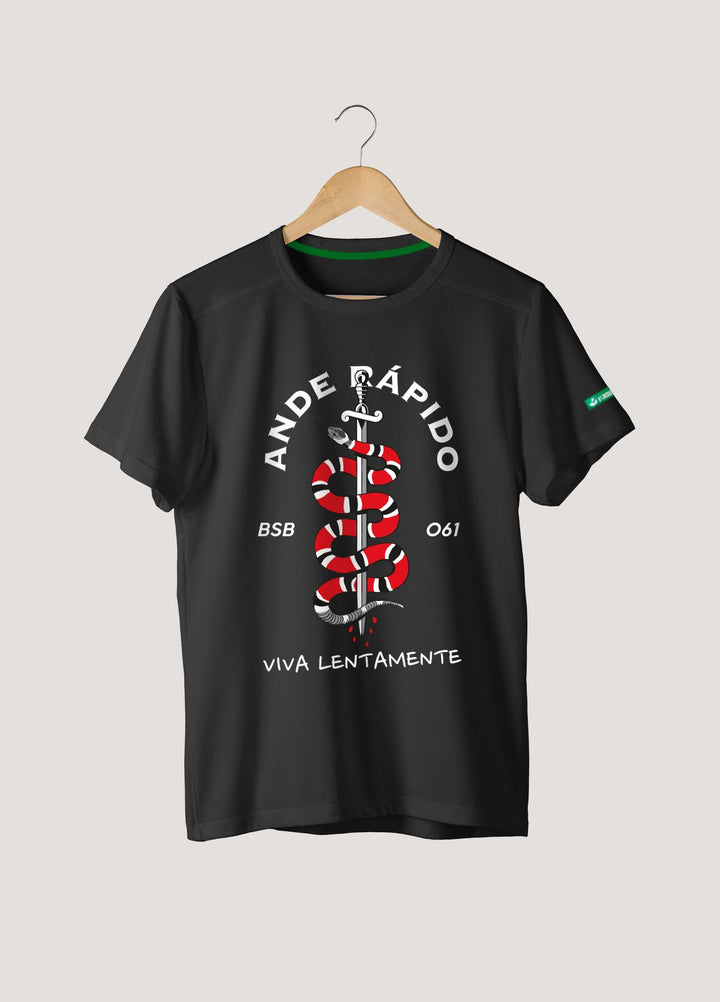Camiseta Tradicional Algodão Ande Rápido Unissex