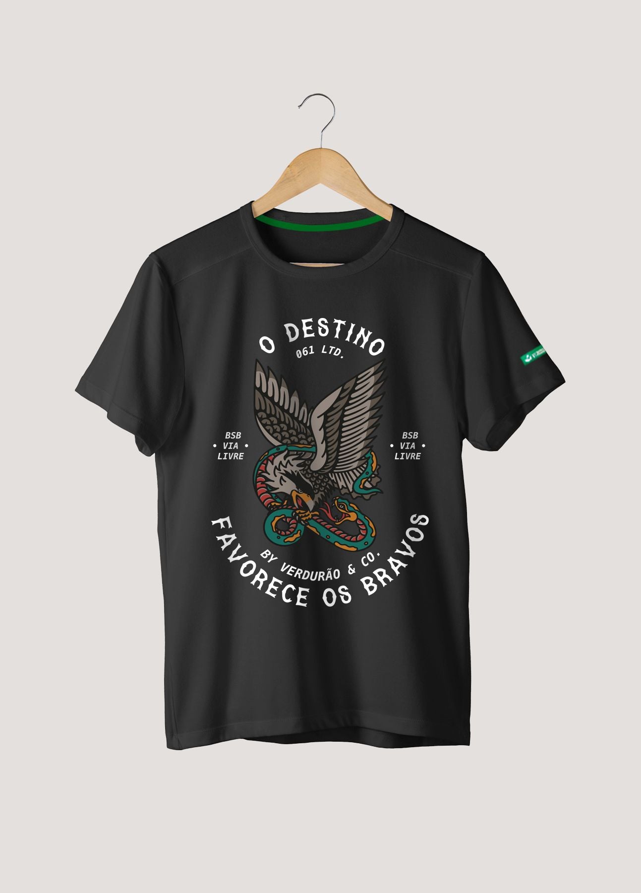 Camiseta Tradicional Algodão Carcará Com Cobra Unissex