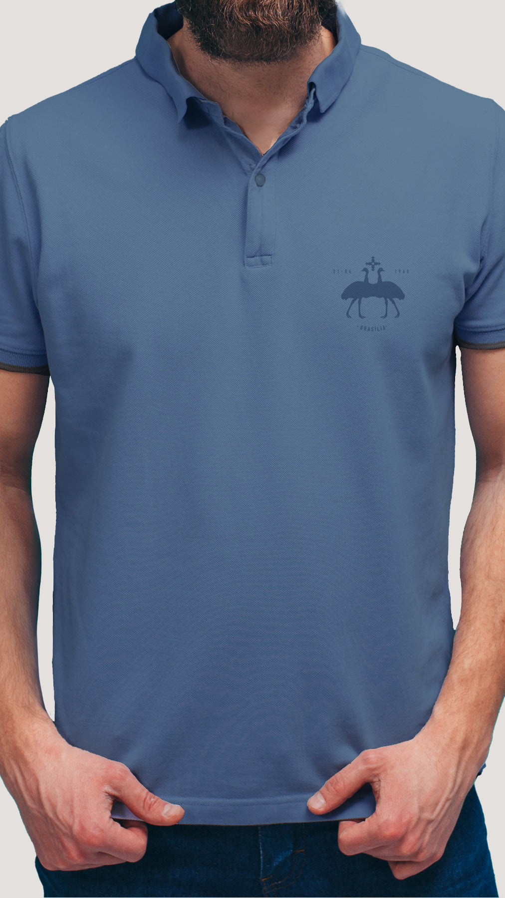 CAMISETA POLO BRASAO EMAS